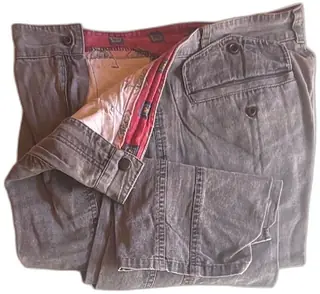 Vintage Bugle Boy Men’s Gray 36L 100 Percent Cotton Pleated Pants Acid Wash 90s