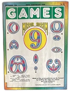 Games Magazine September 1986 Ninth Anniversary Issue Vintage Puzzle Mag