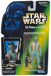 Star Wars Power Of The Force 1996 Greedo Action Figure Kenner Sealed MOC