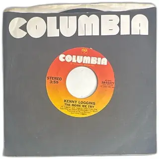 Kenny Loggins Columbia 45 RPM Vinyl Record Heart To Heart The More We Try 1982 Sleeve