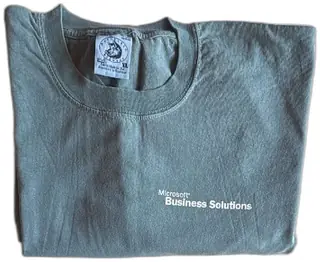 Microsoft Business Solutions Walk The Talk Promo T Shirt XL Authentic Pigment Green