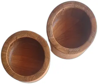 Dansk International Teak Wood Salt Cellar Set IHQ Malaysia Mid Century Modern
