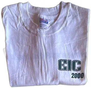 Hanes Beefy-T EIC 2000 XL White Vintage Promo T-Shirt wwwembeddedinternetcom Unused
