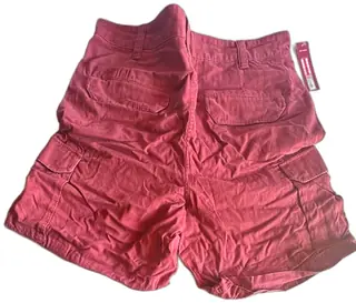 Merona Mens Cargo Shorts 100 Percent Cotton Burgundy Size 40 New With Tags