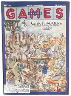 Games Deluxe Magazine May 1988 Issue Vintage Puzzle Magazine Will Shortz