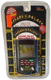 1995 Tiger Electronics Caesars Palace Deluxe Blackjack Handheld LCD Game New
