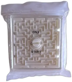 Game Gallery Maze Two Sided Vintage Plastic Puzzle White Handheld Toy 1980s