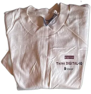 Vintage Lee Digital Think Digital IQ Sybase Promo T Shirt USA Made Large Unused
