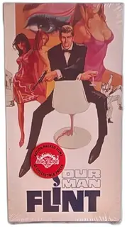 Our Man Flint 1990 CBS Fox Sealed VHS James Coburn Spy Classic Hi Fi Audio