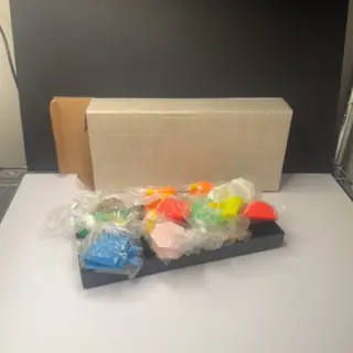 Assorted Plastic Pattern Blocks Set with Sorting Tray and Box BR103