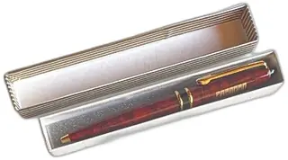 Vintage Digital Equipment Corp Promotional Ballpoint Pen Wood Grain Gold Trim Taiwan