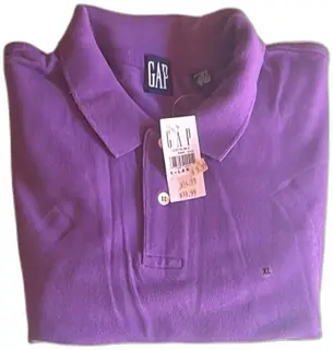 GAP Mens Polo Shirt Purple XL Short Sleeve 100 Percent Cotton New With Tags