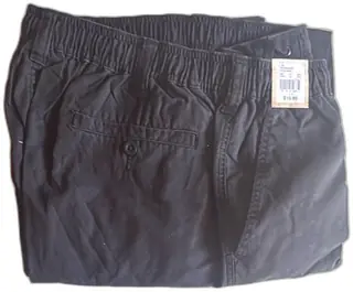 Cherokee Waikiki Wear Mens Black Cotton Elastic Waist Pants Size Large Inseam 30
