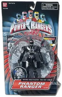 Power Rangers Turbo Phantom Ranger Figure Bandai 1997 New Sealed Moving Chest
