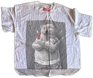 Vintage 1995 CocaCola Polar Bear Graphic Tee Made In USA XL Coke Advertising Shirt