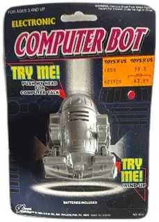 1994 Royal Condor Computer Bot Electronic Toy Wind Up R2D2 Style New Sealed