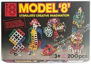 Model 8 Construction Toy 200 Piece Set Vintage 1980s UK Complete Boxed