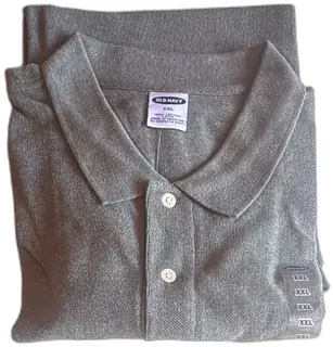 Old Navy XXL Gray Cotton Polo Shirt New With Tags Classic Fit Men’s Short Sleeve