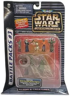 Star Wars Action Fleet Battle Packs 3 Bantha Aliens Creatures Galoob 1996