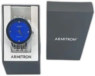 Armitron Diamond Men’s Stainless Steel Watch Blue Dial 20/4952BL SVK Water Resist