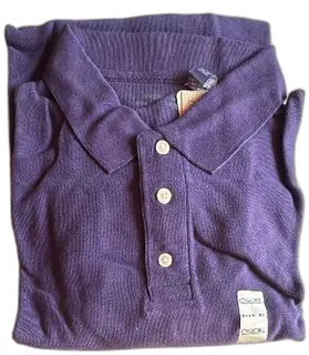 Cherokee Washed Polo Shirt XL Purple 100 Percent Cotton Made In Pakistan NWT