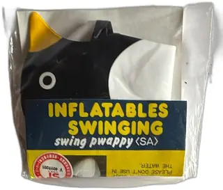 Midori Japan Inflatable Swinging Penguin SA Vintage Collectible Sealed 1980s