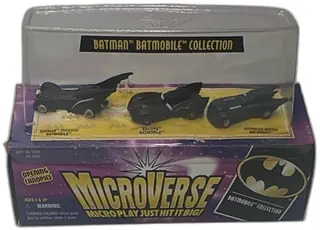 1996 Kenner Microverse Batman Batmobile Collection Boxed Set 3 Cars DC Comics