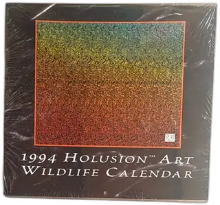 1994 Holusion Art Wildlife Calendar NVision Grafix Shrink Wrapped Vintage