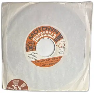 Stevie Wonder Motown Yesteryear 45 RPM Single Shoo Be Doo Be Doo Da Day I Was Made To