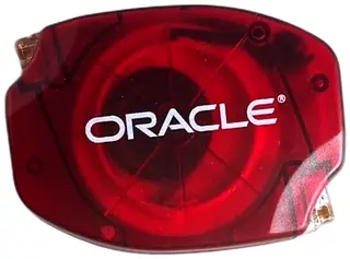 Oracle Retractable Extension Telephone Cord Red Transparent Vintage Office Promo